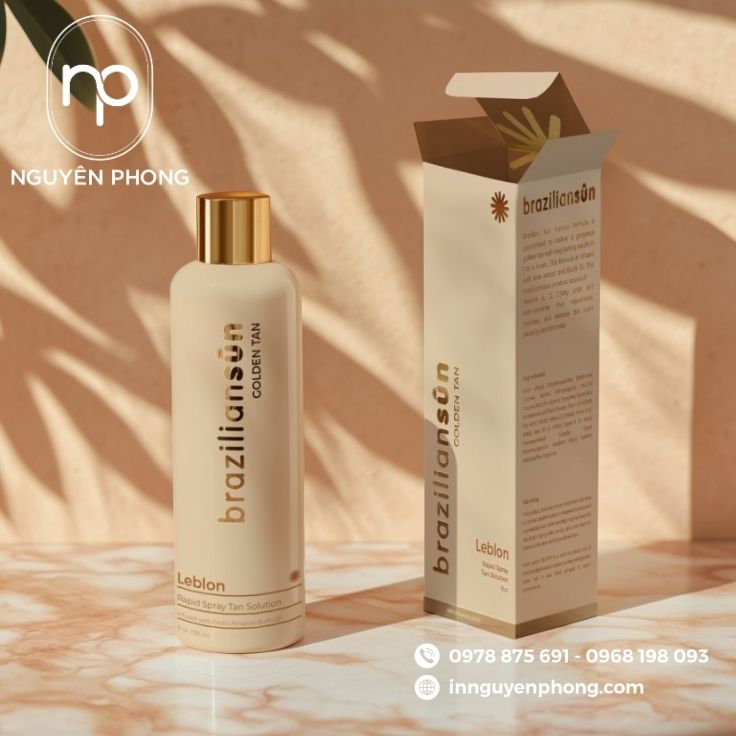 In hộp giấy đựng kem chống nắng in ép kim đẹp